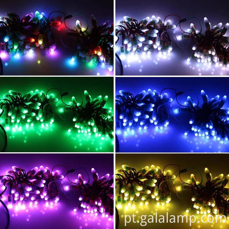 Luzes de corda de pixels à prova d'água para decoração ao ar livre